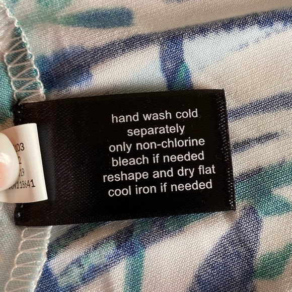 Lane Bryant Sleeveless Ruched Front Tropical Print Sheath Dress Size 14 / 16 - Picture 8 of 11